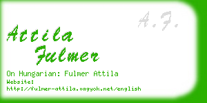 attila fulmer business card